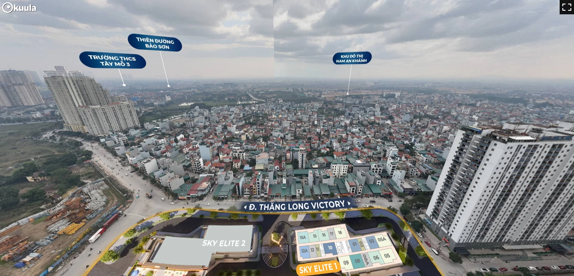 Hướng View Khu Đô Thị Thiên Đường Bảo Sơn Từ Imperia Sky Park