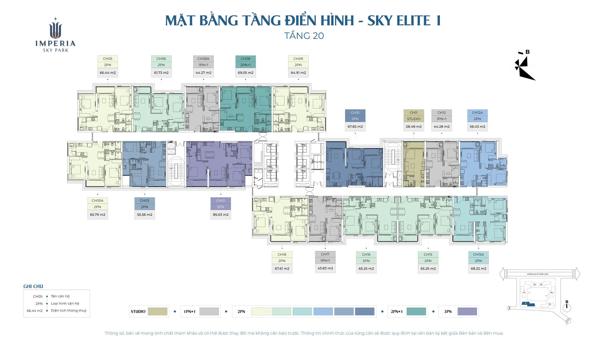 Mặt bằng tầng 20