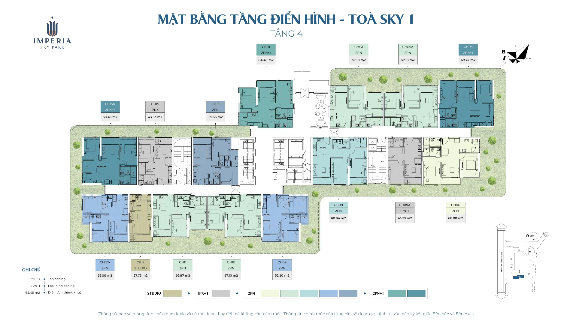 Mặt bằng tầng 4