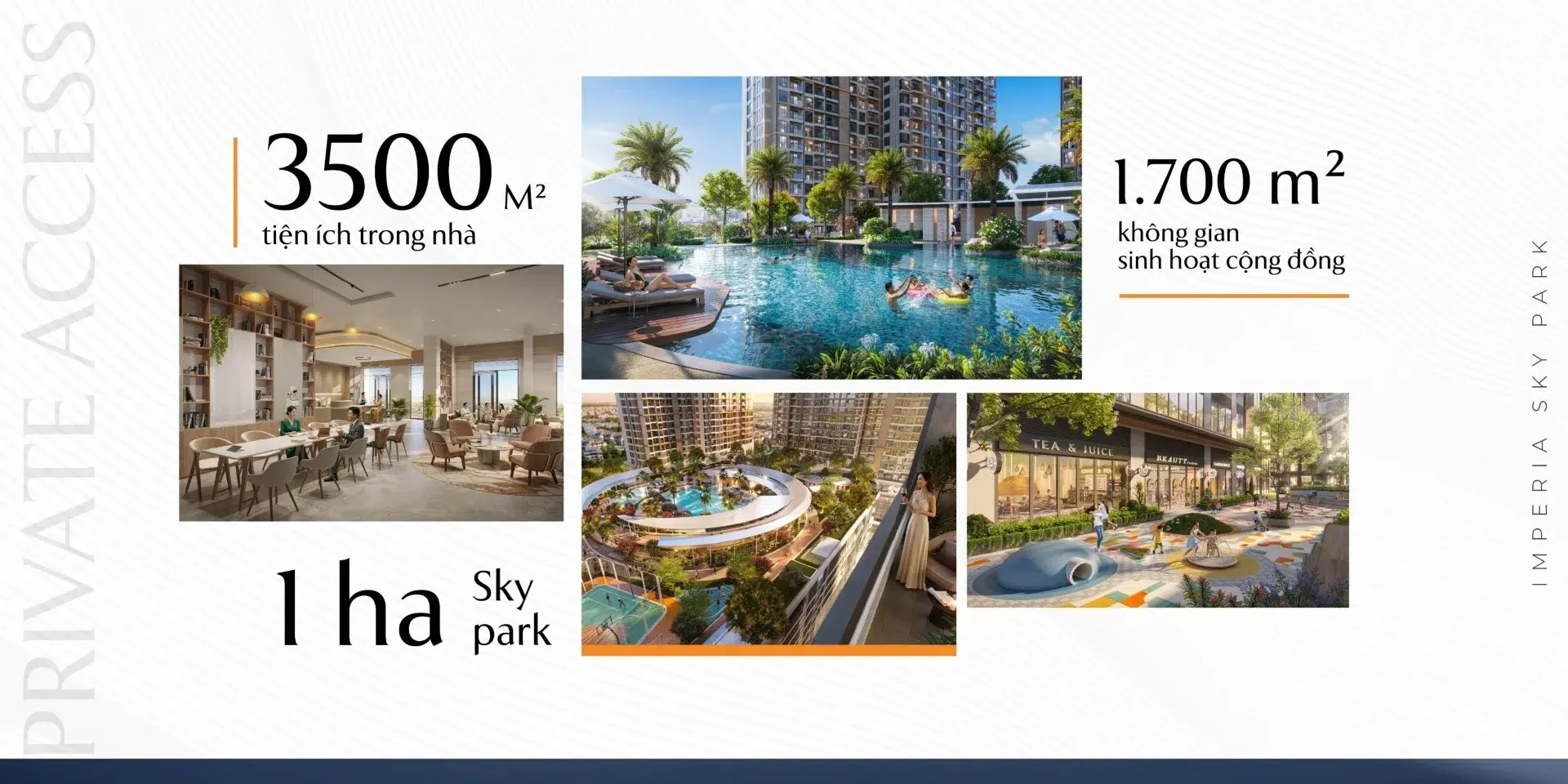Thống kê con số về 1ha Tiện ích ngoài trời Imperia Sky Park